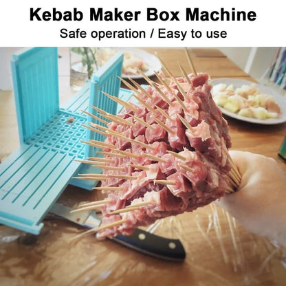 Barbecue Stringer Box Machine Skewer Tools Vegetables 49 Holes Kebab Maker Barbecue Accessories Beef Pork Meat